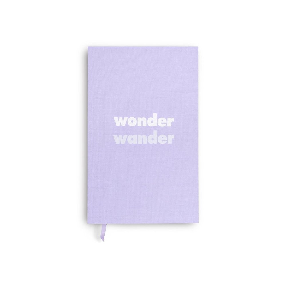🆕kate spade lavender "wonder wonder" lined journal 168 pages ribbon bookmark